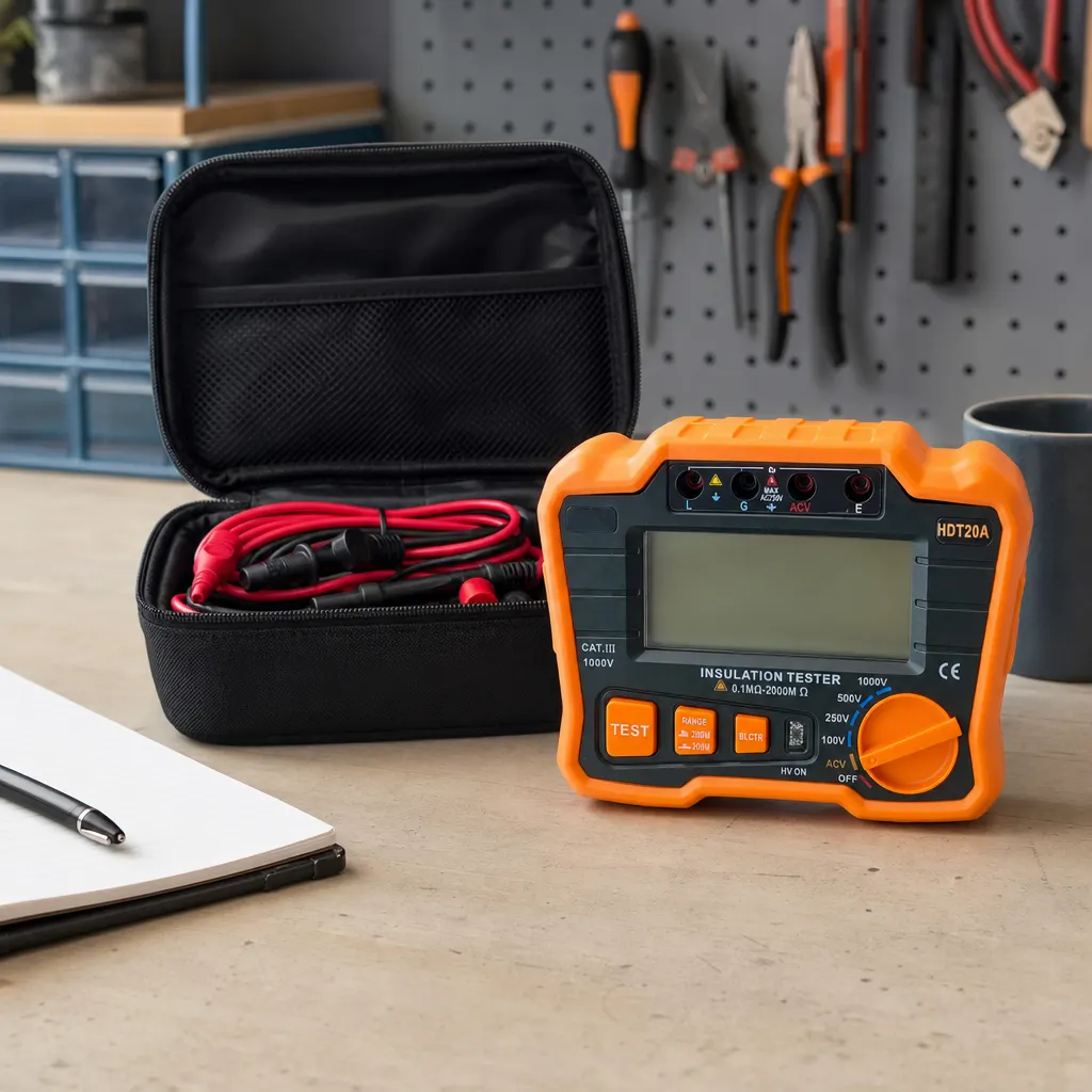 Insulation Resistance Tester in use